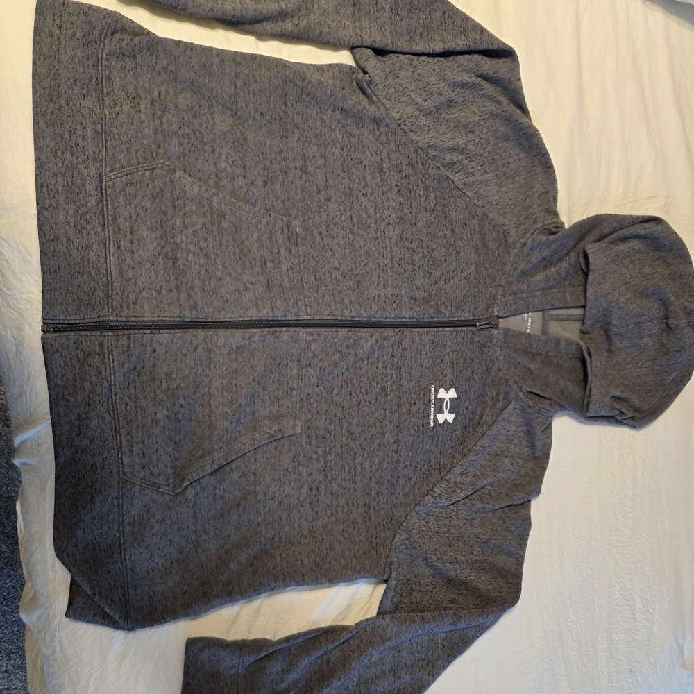 Under Armour Women's Zip Up Gray Hooded Sweatshirt
